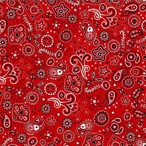 Find the best black bandana wallpapers on wallpapertag. Fabric Western Paisley Bandana Red on Flannel by the 1/4 ...