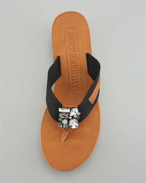 Juicy Couture Jeweled Thong Sandal
