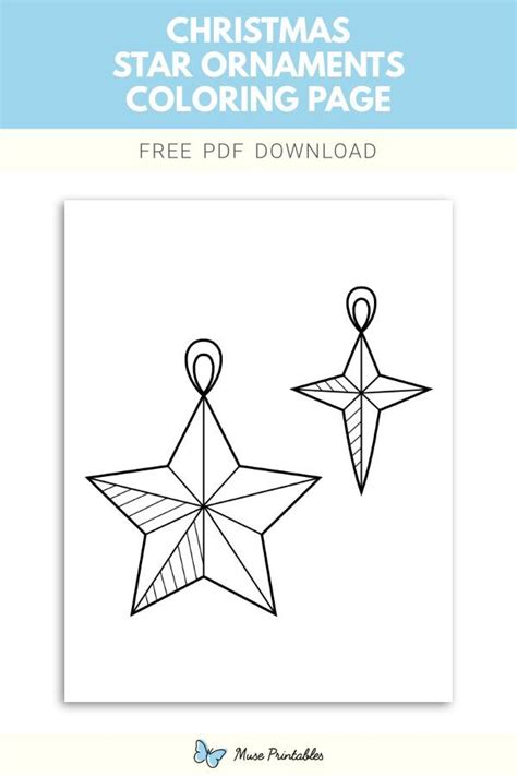 Free Printable Christmas Star Ornaments Coloring Page Download It At
