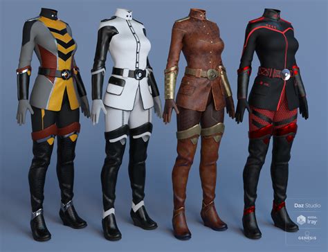 Sci Fi Officer Outfit Textures Daz 3d