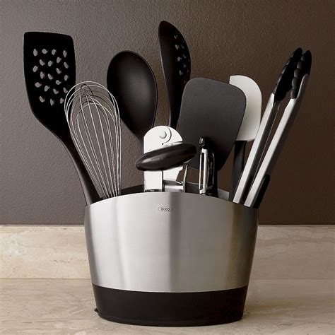 OXO Utensil Set: 10 Piece Holder with Tools + Reviews ...