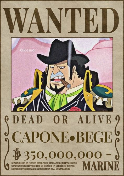 Capone Gang Bege Animes Wallpapers Wanted One Piece Cartaz
