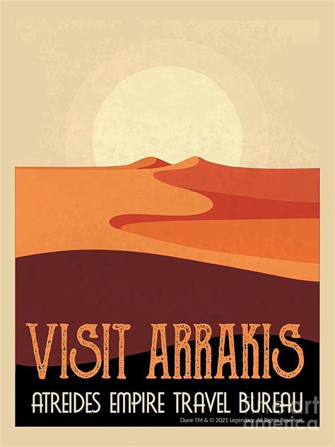 Visit Arrakis Vintage Dune Scifi Travel Painting By Walsh Anderson Pixels