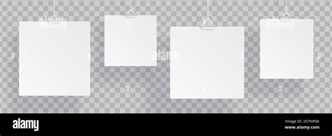 White Realistic Blank Vector Isolated On Transparent Background Ads