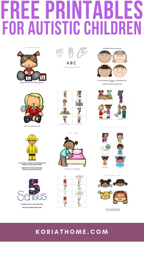 Printable Resources For Autism