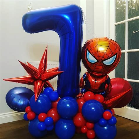 Spiderman Balloon Display For A Supercool Spiderman Party Diy