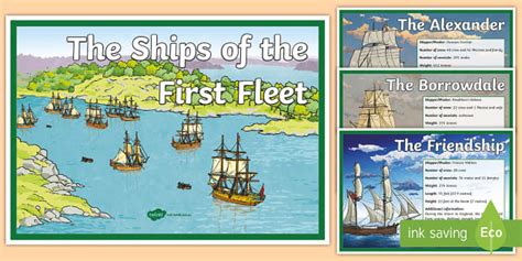 The First Fleet Ships Facts Posters History Years 3 6