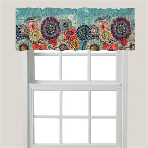 Laural Home Blue Bird Bohemian Window Valance In The Valances