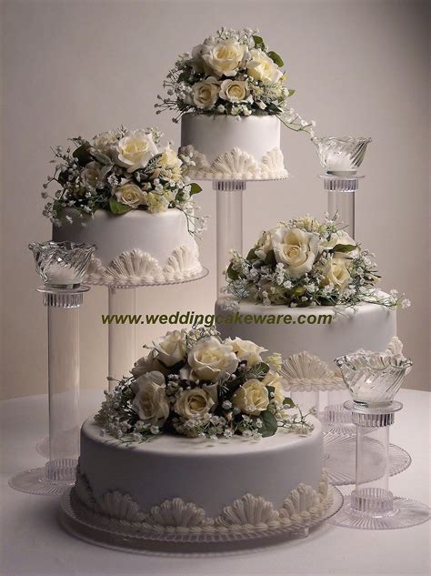 4 Tier Cascading Wedding Cake Stand Stands 3 Tier Candle Stand Set Ebay