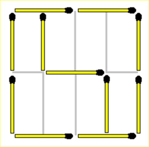 This book has 50 matchstick puzzles with answers in the back. Puzzle Solutions Answers: Simple MatchSticks Puzzle
