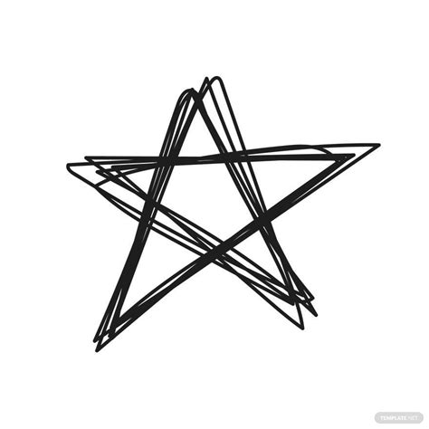Hand Drawn Star Vector In Illustrator Svg  Eps Png Download