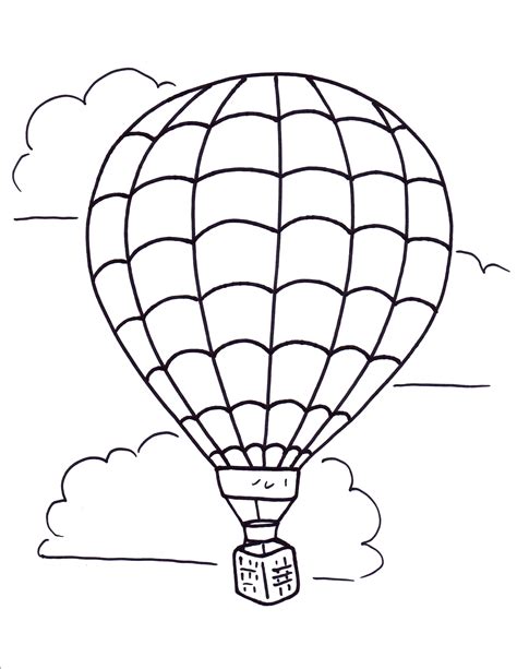 Hot Air Balloon Coloring Pages Printable | Free Coloring Sheets