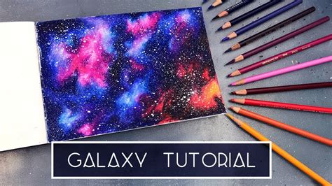 How To Draw A Galaxy Coloured Pencil Tutorial Youtube