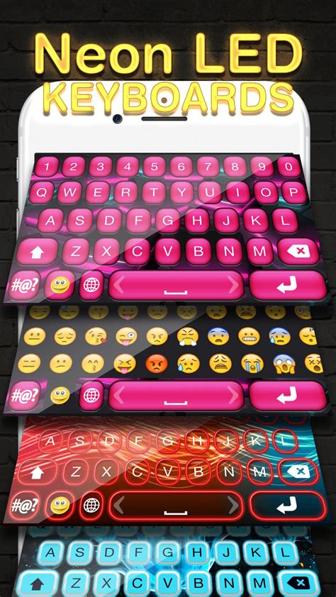 Neon Led Keyboard Glow Keyboards For Iphone With Colorful Themes And