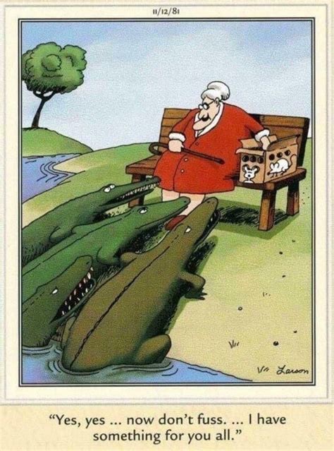 An Old Man Is Sitting On A Bench Next To A Crocodile And The Caption
