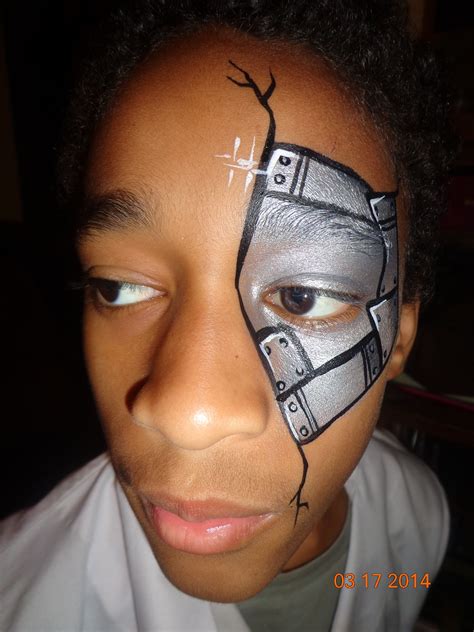 Robot Eye Face Paint Design Face Painting For Boys Face Painting