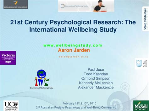 Ppt 21st Century Psychological Research The International Wellbeing
