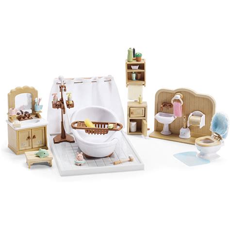Calico critters will have so much fun in the tub with this wonderfully detailed bathroom set. Calico Critters Deluxe Bathroom Set - Smart Kids Toys