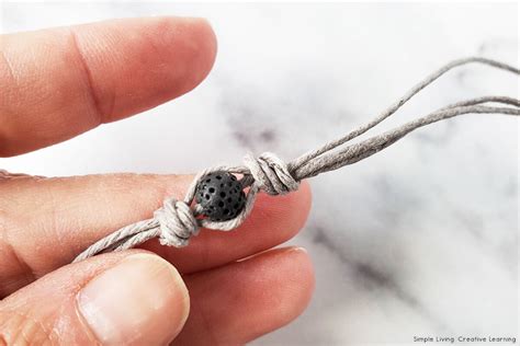 DIY Essential Oil Bead Knot Bracelet Simple Living Creative Learning