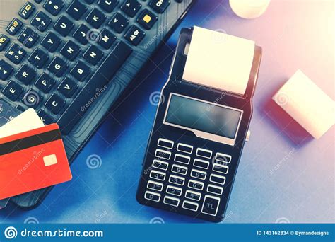 Follow these easy steps step 1. Portable Cash Register And Credit Card On Keyboard Stock Photo - Image of information, device ...