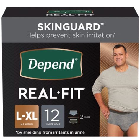 Depend Real Fit Maximum Absorbency Largeextra Large Men Incontinence
