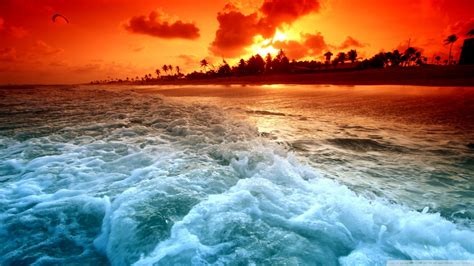 Download Tropical Beach Sunset 2 Wallpaper 1920x1080