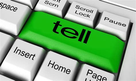 Tell Word On Keyboard Button 6294215 Stock Photo At Vecteezy