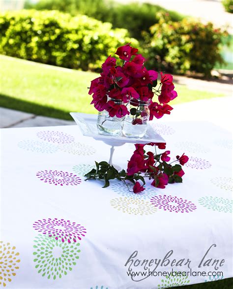 Spring Tablecloth Tutorial With Martha Stewart Crafts Honeybear Lane