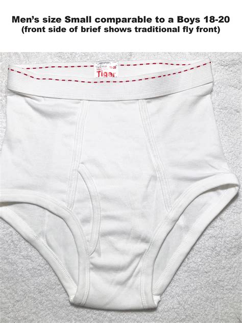 Tiger Underwear All White Mens Double Seat Briefs And Red Etsy Canada