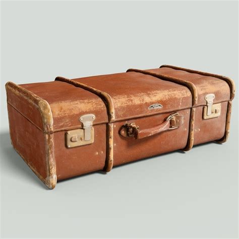 3d Model Vintage Suitcase Retro Valise Vr Ar Low Poly Cgtrader