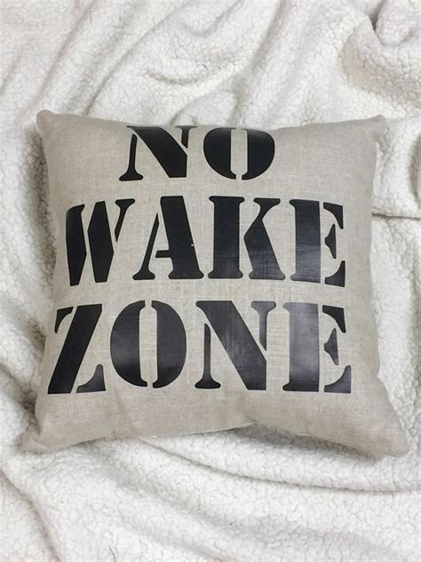 Outdoor pillows available for delivery today. No Wake Zone Throw Pillow/Lake House Decor/Cabin Decor ...