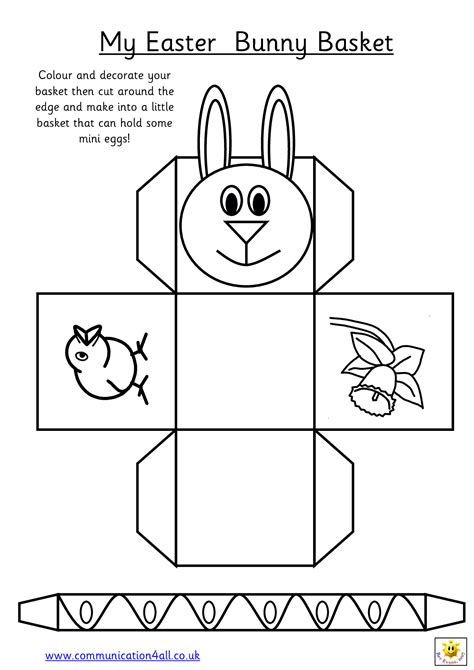 Free Printable Paper Easter Basket Template