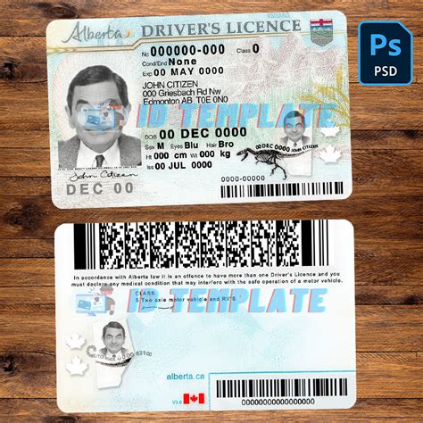 Canada Alberta Driving License Psd Template Driving License Template