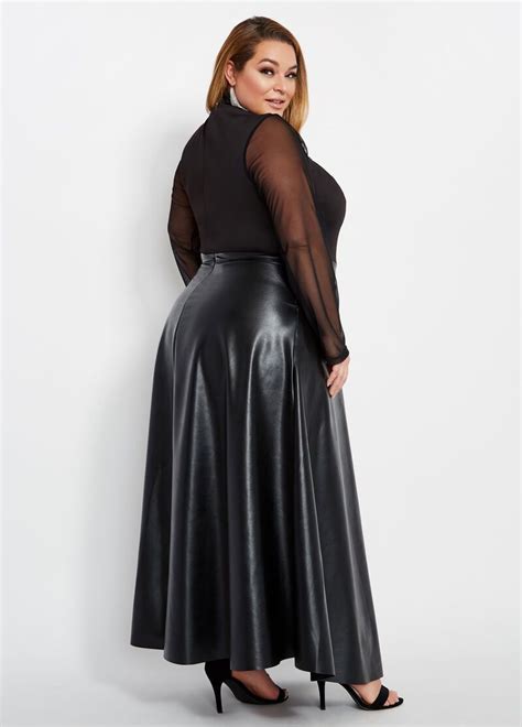 Faux Leather Dress Plus Size 2021 Prestastyle