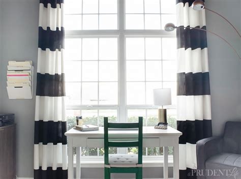 Diy Black And White Striped Curtains