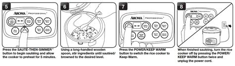 Aroma Rice Cooker Instructions Arc 3000sb Manuals