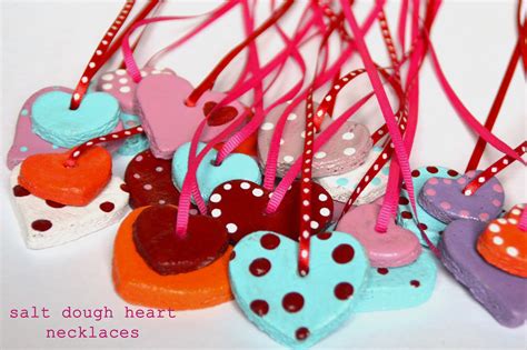 Amazing Mae Salt Dough Valentine Heart Necklaces