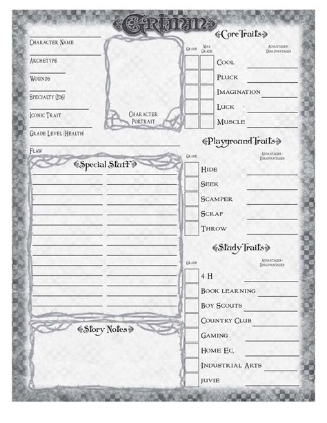 Aedan Janelle Rpg Character Sheets