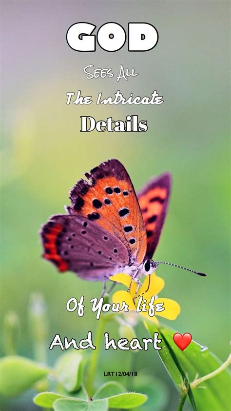 God Sees All The Intricate Details Of Your Life And Heart ️ Biblical