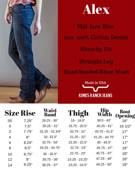 Rock And Roll Cowgirl Jeans Size Chart Online Shopping