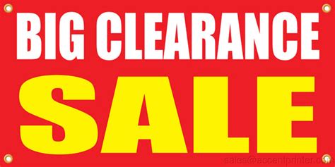 Big Clearance Sale Vinyl Display Banner With Grommets 2hx4w Full C