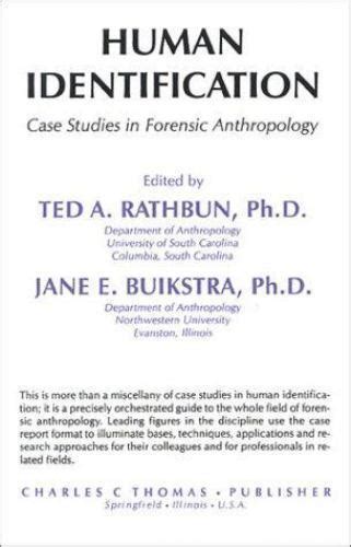 Human Identification Case Studies In Forensic Anthropology 1984