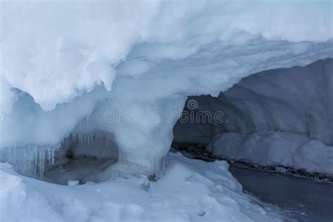 Snow Caves Of Ice Stock Photo Image Of Reflection River 70586788