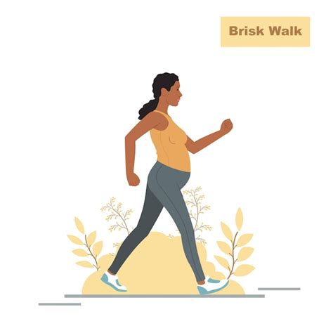 premium vector pregnant women brisk walk