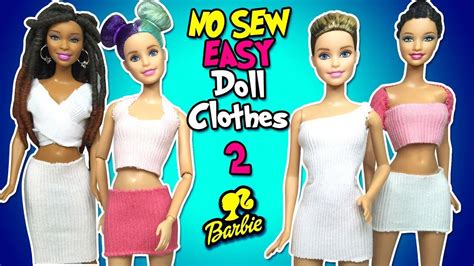 Diy Barbie Clothes How To Make Easy No Sew Doll Clothes Making Kids