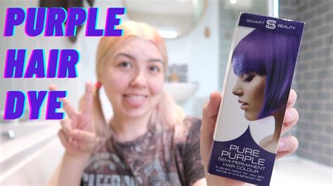 Dying My Hair Purple With Smart Beauty Pure Purple Youtube