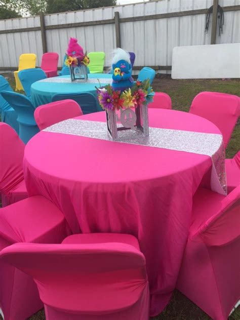 Items needed to set the table. 108" Fushia Polyester Round Tablecloth in 2020 | Round ...