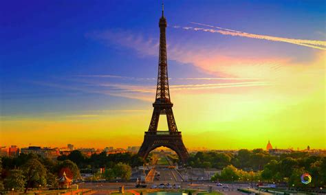 Download Eiffel Tower Sunset Paris 4k Wallpaper Free Hd Widescreen