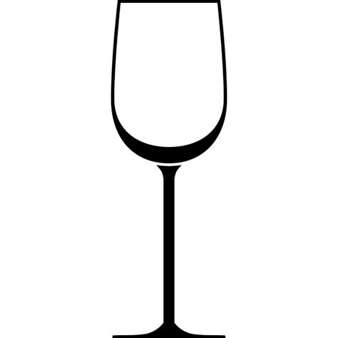 Download Silhouette vector illustration of white wine glass | Free SVG