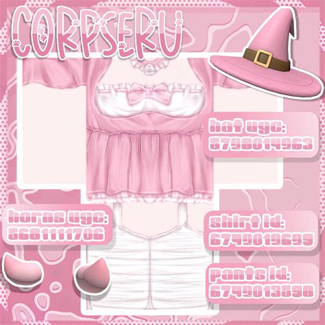 Four Soft Aesthetic Pink Roblox Outfits With Matching Hats And